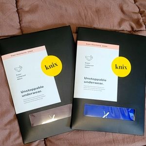 Knix Super Leakproof Bikini Underwear ×2 (Blue and Brown) NWT